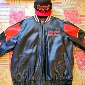 Boston Red Sox Leather with Matching Hat